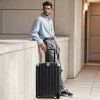 Krute Luggage Set 2 Pieces 20 28 Inch Aluminum Frame Carry on Luggages TSA Lock No Zipper Checked Suitcase with Spinner Wheels Lightweight PC Shell Hardside Suitcases