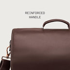 Nordweg Workday Briefcase NW053B – Full-Grain Leather Laptop Bag 15.6" – Office Shoulder Messenger for Work, Study, Travel