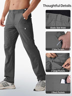 FREE SOLDIER Men's Outdoor Cargo Hiking Pants with Belt Lightweight Waterproof Quick Dry Tactical Pants Nylon Spandex