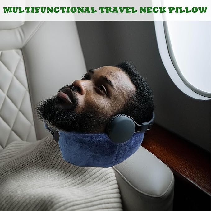 1/2PCS Travel Pillow Stuffable with Clothes As Carry-On Luggage Fits Up to 3 Days of Travel Essentials, Multifunctional U-Shaped Pillowcase for Business, Trip, Outdoor (2PCS-Black)