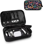 Colorful Butterfly Print Electronic Organizer Pouch Bag, Travel Cable Organizer Bag Multifunctional Case for Cable, Cord, Charger, Hard Drive, Earphone