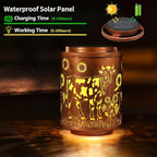 Solar Lanterns Garden Decor Birthday Gifts for Women Mon Grandma Metal Hanging Solar Lights Waterproof Outdoor Decoration for Outside LED Lanterns for Yard Patio Lawn (Cow)