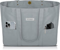 HOMESPON Large Canvas Tote Bag for Women Everything Bag with Pockets and Laptop Sleeve