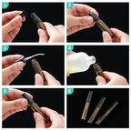 Zhehao 50 Pcs Mini Spray Bottles 5 ml Clear Glass Perfume Bottles Refillable Fine Mist Perfume Atomizer Portable Empty Sample Containers for Cleaning, Essential Oils, Travel (Amber)