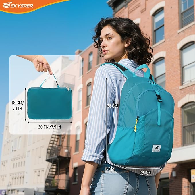 SKYSPER Small Hiking Backpack for Men Women 20L RFID Packable Daypack Ultralight Foldable Back Pack Lightweight Collapsible Travel Day Pack