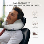 Inflatable Travel Pillow, Upgraded Travel Neck Pillow for Airplane Neck Support Sleeping - 3rd Generation, Double Comfort Plane Pillow - Portable Travel Essentials