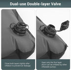 Elegear Double Sleeping Pad for Camping, 4.7" Ultra-Thick Self Inflating Camping Pad 2 Person with Pillow Built-in Foot Pump Camping Sleeping Mat for Backpacking, Hiking, Portable Camping Pad