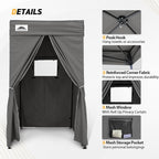 EAGLE PEAK Flex Compact 4x4 Pop-up Canopy Changing Room, Portable Privacy Dressing Room for Indoor Fashion Photoshoots, Camping, or Pool, Dark Gray