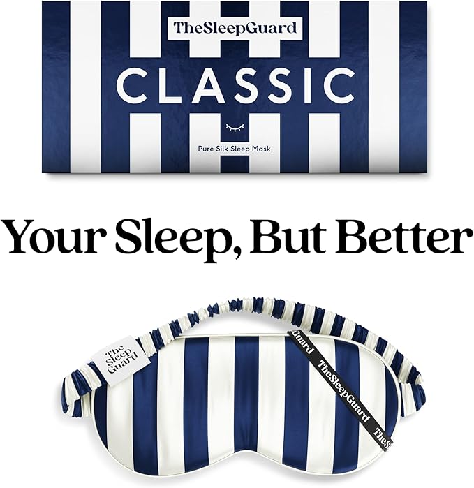 Pure Silk Sleep Mask [100% 6A Mulberry Silk, 22 Momme] Light Blocking Travel Essentials. Eye Masks for Sleeping. Black Oeko-Tex Blindfold. Eye Covers for Men & Women