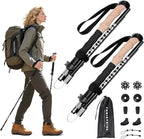 Trekking Poles Aviation Grade Aluminum Alloy-Strong Lightweight Collapsible Walking Sticks for Hiking Poles for Women, Men,Seniors in The 4 Season,All-Terrain,2pc Per Set