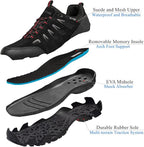 SHULOOK Men's Waterproof Hiking Shoes Lightweight Anti Slip Outdoor Ankle Boots Breathable Hike Trekking Trails Shoe