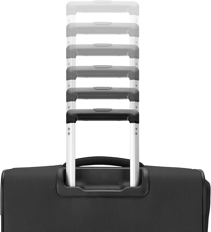 Samsonite 2-PC Soft-Sided 21/29” (Carry-On & Large Checked), Lightweight Expandable Element Luggage Set with 2 Front & 1 Side Pocket, Four Spinner Wheels, Adjustable Handle, Durable- Black