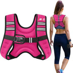 Weighted Vest Woman - Womens Weight Vest for Walking, Strength Training Weight Vests for women, Reflective Stripe Fitness Vest for Workout Running Jogging
