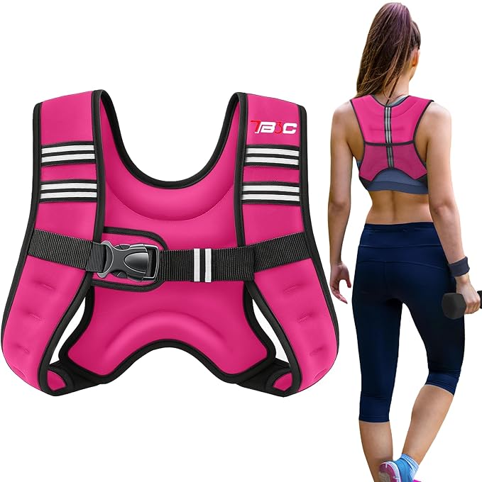 Weighted Vest Woman - Womens Weight Vest for Walking, Strength Training Weight Vests for women, Reflective Stripe Fitness Vest for Workout Running Jogging