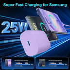 Super Fast Charger Type C, 25W USB C Wall Charger Fast Charging for Samsung Galaxy S26 Ultra/S26/S26+/S25 Ultra/S25/24 Ultra/S24/S23 Ultra/S22 Ultra with 10FT Long Android Type C Charger Cable 2Pack