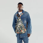 KL928 Canvas Sling Bag - Small Crossbody Backpack Shoulder Casual Daypack Rucksack for Men Women