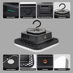 Rechargeable Tent Light, 5 Light Modes & Stepless Dimming, with Magnetic Base & Hook, IP65, Electric Lantern for Camping/Outdoor/Home/Hiking.