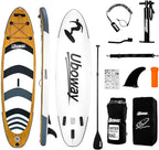 Inflatable Stand Up Paddle Board: Uboway Inflatable Kayak Paddle Board with Premium SUP Accessories, Non-Slip Comfort Deck with Backpack, Bonus Dry Bag & Hand Pump, Sup Board for Yoga Fishing Surf