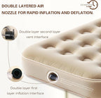 Twin Size Air Mattress – Single Inflatable Bed with Fiber-Tech Support, 10" Height, 300 lbs Capacity, Portable Blow Up Mattress for Camping, Guests & Travel