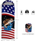 HOSIMA Cartoon Axolotl Sleeping Bags for Kids 10-12,Blue Cartoon Kids Sleeping Bags for Girls Boys,Compact Sleeping Bag for Camping Essentials and Hiking.