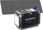 MARBERO 172Wh Solar Generator with 40W Solar Panel, Portable Power Station 200W, Camping, Outdoor, Hiking, Fishing, Emergency