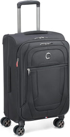 DELSEY PARIS Helium DLX Softside Expandable Luggage with Spinner Wheels, Black, Carry on 20 Inch