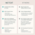 WETCAT Turkish Beach Blanket Sandproof (82"x82") 100% Turkish Cotton, Made in Turkey - Sand Free, Ultra Soft, Extra Large Throw for Picnic – Teal