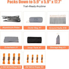 Waterproof Hiking Tent for Backpacking – 2/3/4 Person Easy Up Camping Tent, PU5000mm All Season Windproof Tent for Winter, Cold Weather, Outdoor Hiking & Freestanding Shelter for Mountain Camping