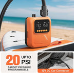 Paddle Board Pump, 20PSI High Pressure SUP Pump with Auto-Off, Dual Stage Inflation & Deflation for Stand Up Paddle Boards, Boat, Tent, Mattress