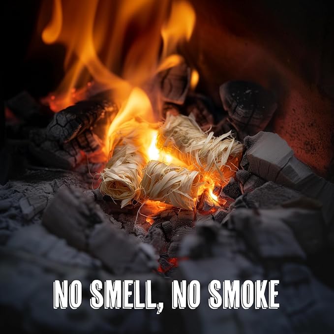 Fire Starter, 72 PCS Odorless Natural Fire Starters for BBQ, Easy to Ignite, Firestarter for Grill, Campfires, Chimney Charcoal, Indoor & Outdoor Fire Pit, Smoker, Fireplace, Wood Stove, Tumbleweeds