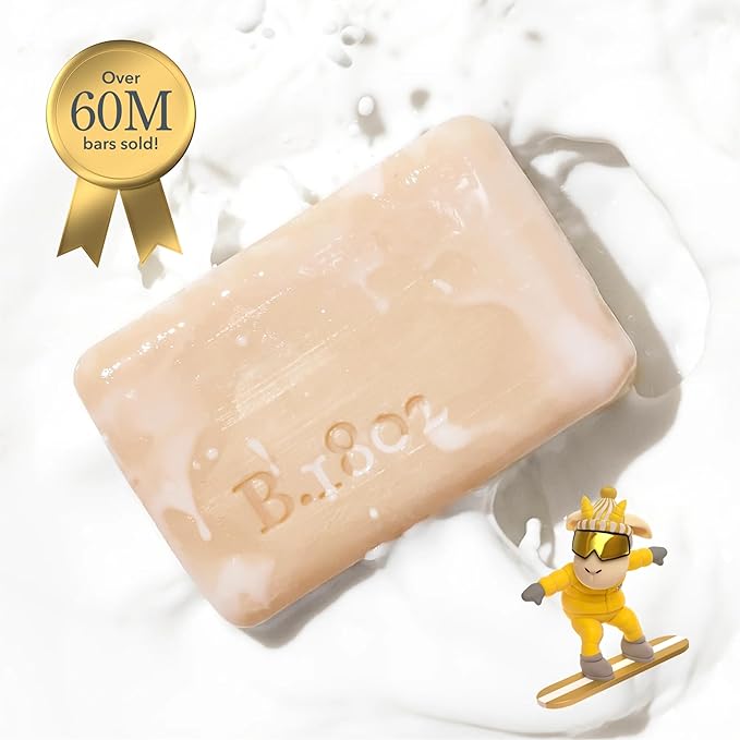 Beekman 1802 Pure 3-Piece Body Care Set – Goat Milk Skincare Gift Set with Bar Soap, Whipped Body Cream & Hydrating Hand Cream – Fragrance Free Travel Size Body Care Kit