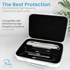 NuDerma Official Carrying Case for High Frequency Wand - Holds All Attachments - Portable for Travel - Compatible with All Nuderma Models - Padded Storage and Travel Case
