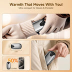 4 Pack Hand Warmers Rechargeable, 3 s Fast Heating USB 2 in 1 Pocket Hand Warmer, 3-Settings Outdoor/Indoor/Camping/Warm Gifts for Women MenKids （Write Black）