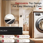 CHILLSUN Twin Air Mattress with Built in Pump, Upgraded 18" Raised Comfort Blow up Mattress, Durable Inflatable Mattress Air Bed for Guests & Home, Colchon Inflable, Airbed 700lbs Max