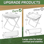 Collapsible Stool, Portable Chair, Lightweight Portable Stool for Adults, Portable Chairs for Adults, Holds Up to 330LBS, Ideal for Camping, Hiking, Outdoors, and Events