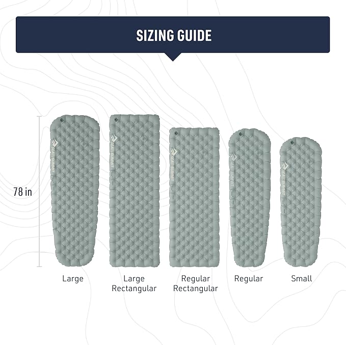 Sea to Summit Ether Light XR Insulated Sleeping Pad, Rectangular - Regular (72 x 25 x 4 inches)