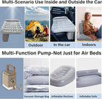 Coverado Car Air Mattress Back Seat, Portable Wireless Inflatable Bed with Built in Air Pump&Pllow, Storage Bag, Patch Kit, Universal Back Seat Bed Sleeping Pad Fit Most Car Suvs, L-51,W-32