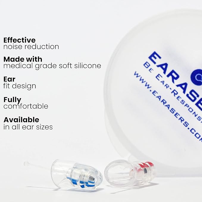Earasers 31dB Noise Reducing Earplugs - Small