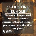 19 LB. Campfire Wood Bundle, Juniper, Pinion, Mesquite & Fatwood Firestarter Sticks by Billy Buckskin Co., 1 Click Fire to Light, Split Seasoned Firewood Logs for Bonfire, Campfire, Fire Pit, Grilling