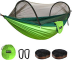 Chihee Ultra-Light Travel Camping Hammock Pop-up Net Hammock 660lbs Load Capacity,Breathable,Quick-Drying Parachute Nylon 2 Premium Carabiners,2 Tree Slings Included for Outdoor Backpacking Hiking