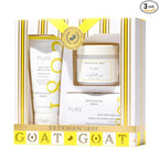 Beekman 1802 Pure 3-Piece Body Care Set – Goat Milk Skincare Gift Set with Bar Soap, Whipped Body Cream & Hydrating Hand Cream – Fragrance Free Travel Size Body Care Kit