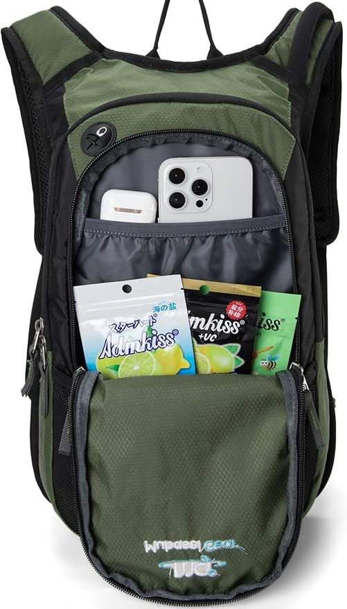 15L Insulated Hydration Backpack Pack with 2L Water Bladder Lightweight Hiking Backpack Bag for Women Men Daypack for Hiking Running Festival Camping Biking