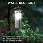 LETMY 4 Pack Camping Lantern, Rechargeable LED Lanterns, Solar Lantern Battery Powered Hurricane Lantern Flashlights with 3 Powered Ways & USB Cable for Emergency, Power Outage, Hurricane Supplies