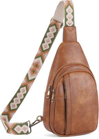 CLUCI Crossbody Bags for Women Men,Leather Sling Bag Cross Body Backpack for Woman Gifts for Women Birthday Unique