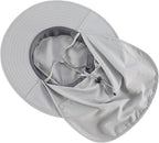 Home Prefer UPF 50+ Sun Hats for Men Women Wide Brim Fishing Hat with Neck Flap Summer Safari UV Protection Bucket Hat