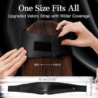 100% Mulberry Silk Sleep Mask, Complete Blackout, Adjustable Velcro Strap, Nasal Wing Design, Large Size, No Eye Cups, Perfect for Side Sleepers, Unisex (Black)