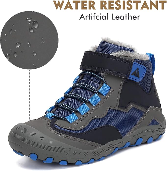 Mishansha Kids Hiking Boots Toddler Girls Boys Hiking Shoes Water-Resistant Anti-Collision Non-Slip Athletic Outdoor Trekking Boots