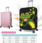 Travel Luggage Cover Suitcase Protector, Merry Green Frog Cute Animal Washable Elastic Stretchy Anti-scratch Luggage Sleeve with Concealed Zipper for Spinner Wheeled Suitcase Fits 29-32 Inch Luggage