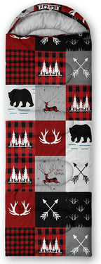 AILONEN Outer Space Astronaut Camping Sleeping Bags,Lightweight & Waterproof,3 Season Warm & Cool Weather,Cartoon Sleeping Bags for Kids,Boys Girls Travelling,Outdoors