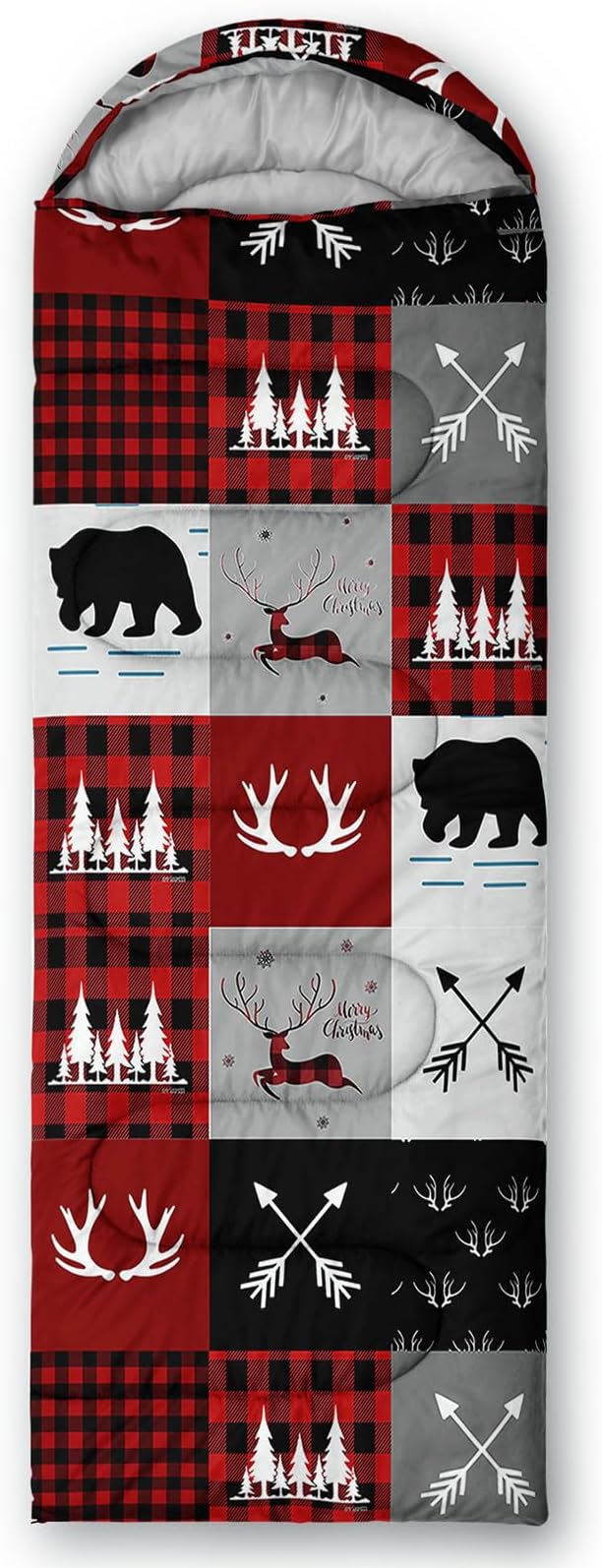 AILONEN Outer Space Astronaut Camping Sleeping Bags,Lightweight & Waterproof,3 Season Warm & Cool Weather,Cartoon Sleeping Bags for Kids,Boys Girls Travelling,Outdoors